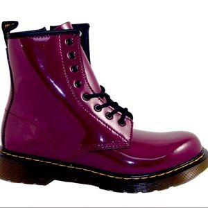 Girls Dr Martin Plum Patent